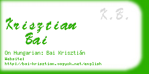 krisztian bai business card